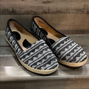 b.o.c. Black and White Patterned Espadrilles